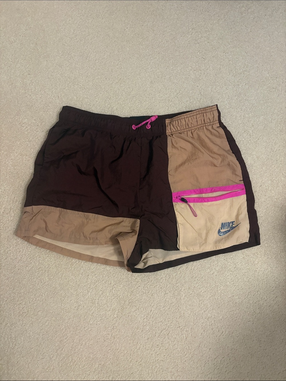 Women’s Nike Swim Shorts with Pink Drawcord